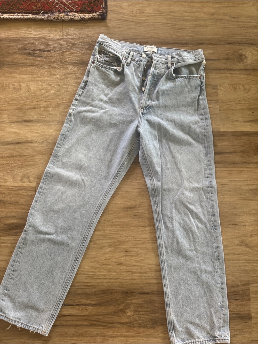 Agolde Light Blue Button-Fly Jeans